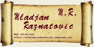 Mlađan Ražnatović vizit kartica